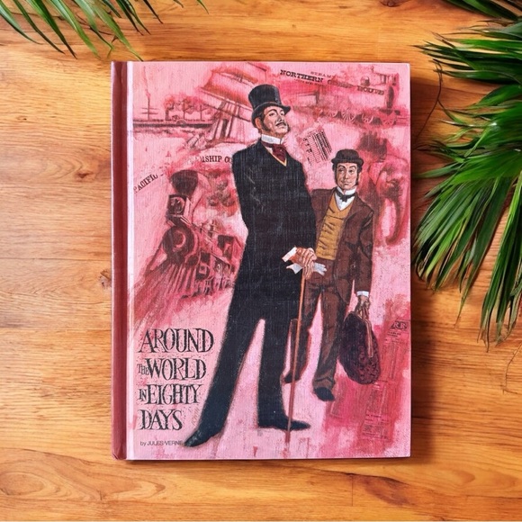 VINTAGE Around the World in Eighty Days by Jules Verne Classic Illustrated - Picture 1 of 10